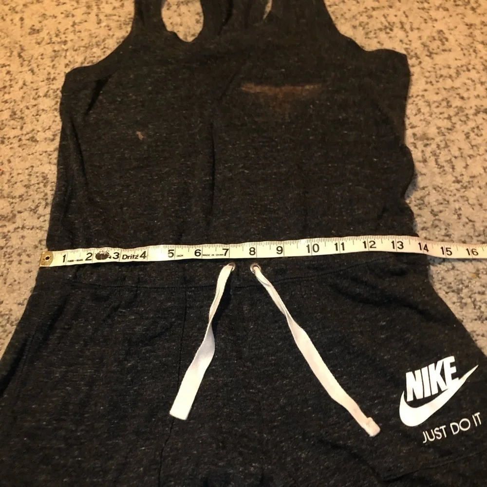 Nike “Just Do It” Dark Gray Sleeveless Romper Size XS